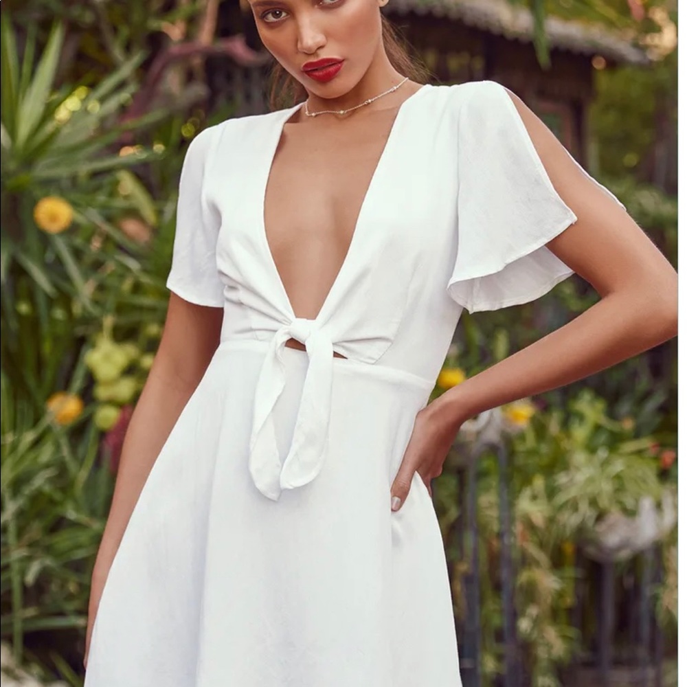 Lulus Sea Day White Skater Mini Dress